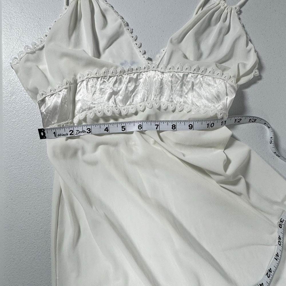 Vintage I Do Union Made Peignoir Set Ivory Robe Nightgown Bridal Lingerie M - Picture 13 of 15